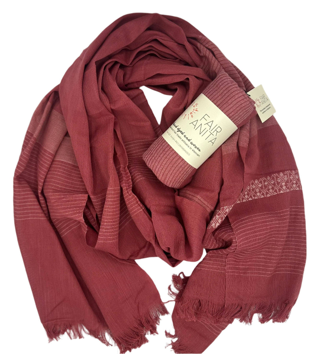 Woven Cotton Scarf - Patterned Rose – MN Alumni Market