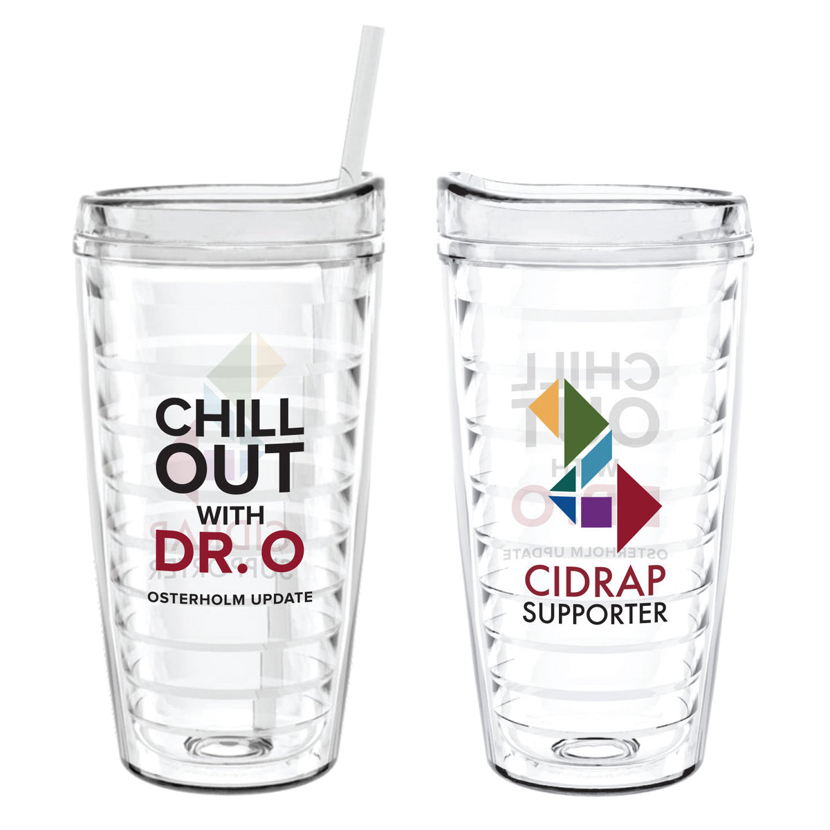CIDRAP Chill Out with Dr. O - Clear Double Wall Tumbler 16 oz – MN