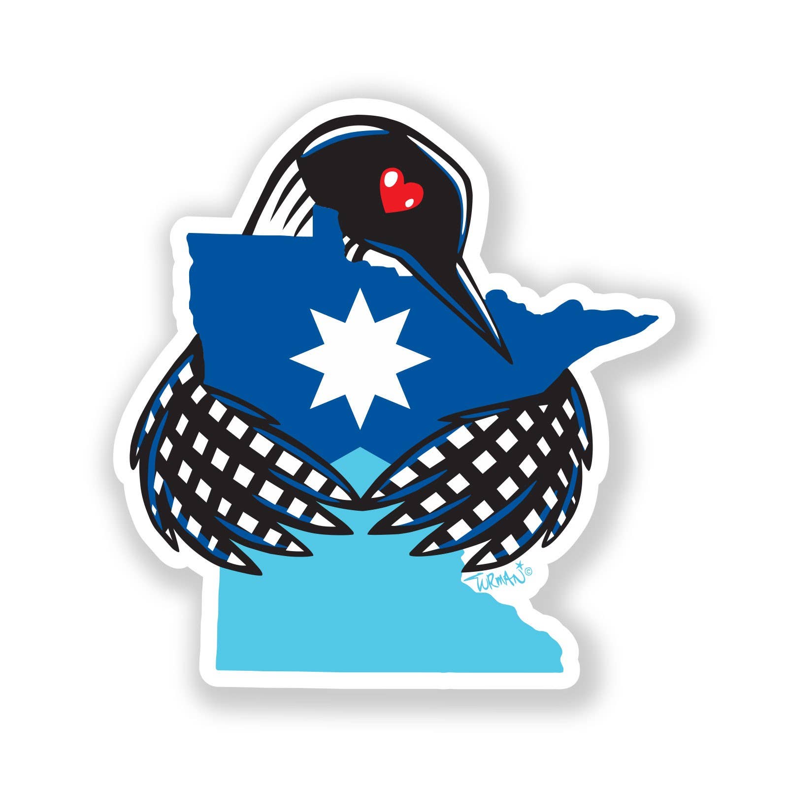 Minnesota Loon Love Sticker – MN Alumni Market