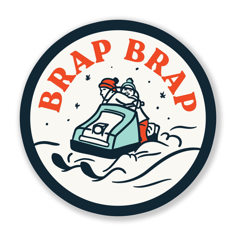 Brap Brap Snowmobile Sticker MN Alumni Market