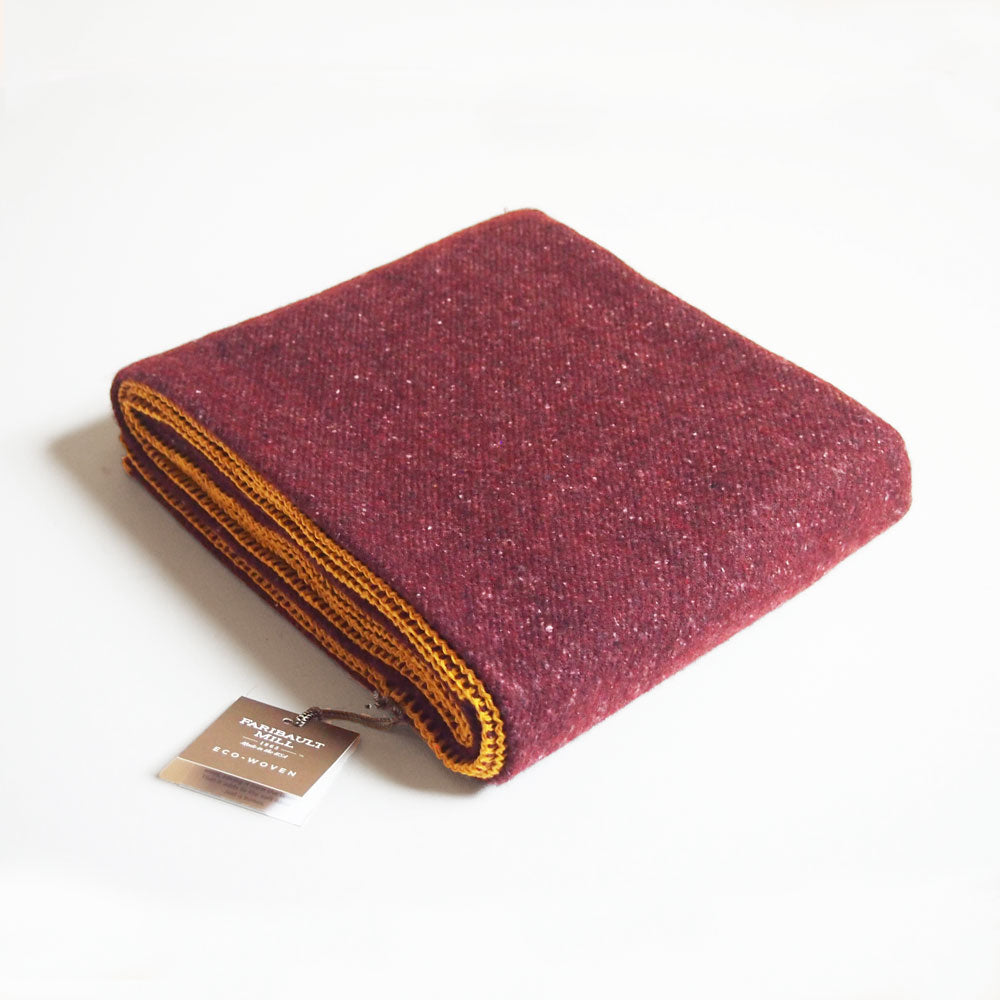 Maroon and Gold Faribault Mill Wool Throw - Market Exclusive – MN