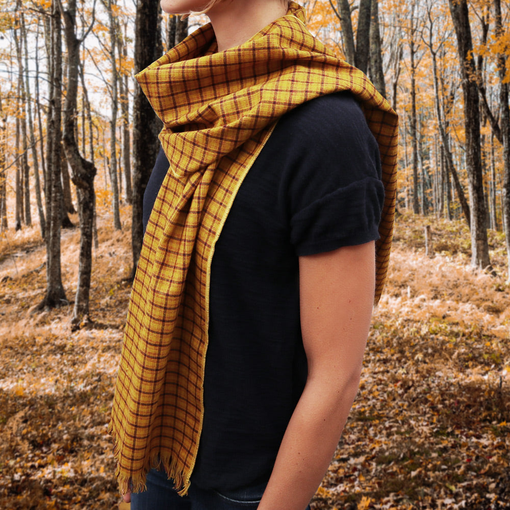 Vintage Gold Plaid Scarf - pickup or inperson shop only – MN