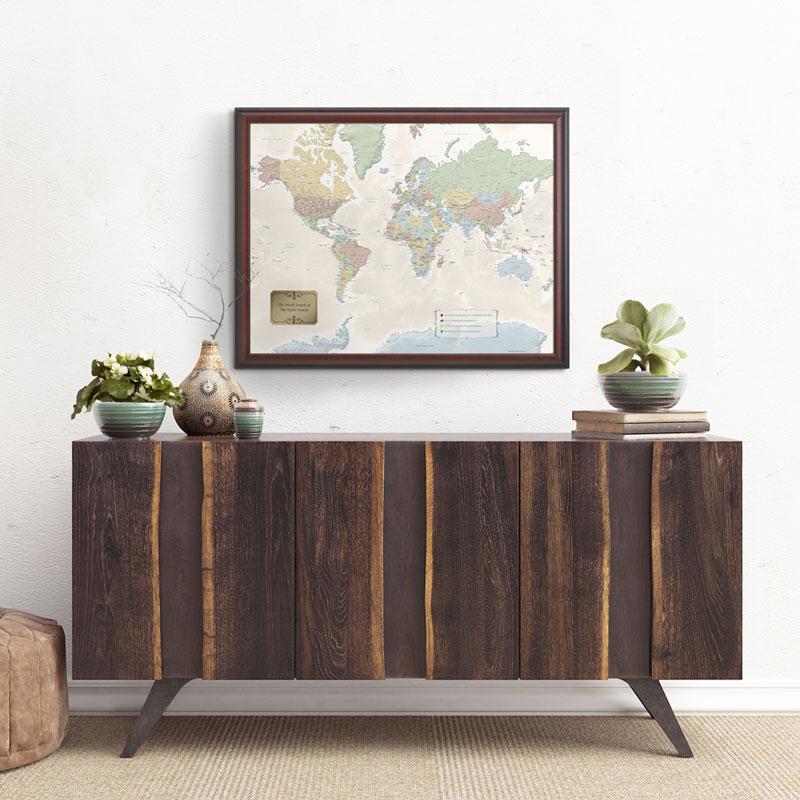 World Traveler Map - Personalized - ships directly from maker – MN