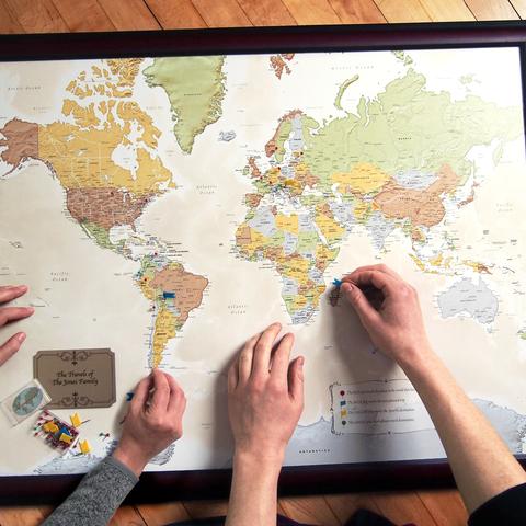 World Traveler Map - Personalized - ships directly from maker – MN